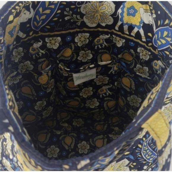 VERA BRADLEY Ellie Blue Elephant Abby Tote Shoulder Bag - Picture 6 of 8